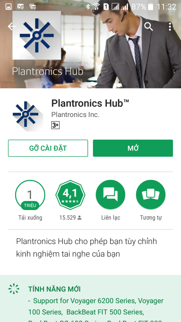 phần mềm bluetooth Plantronics Hub